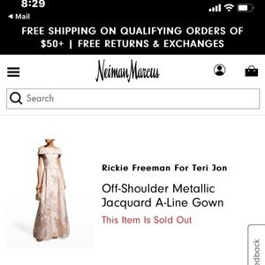 Teri Jon  A line blush/bronze floral gown